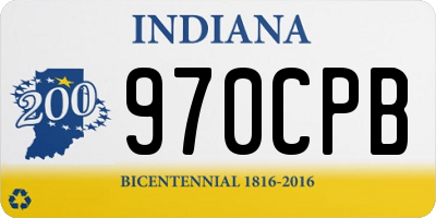 IN license plate 970CPB