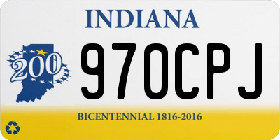 IN license plate 970CPJ