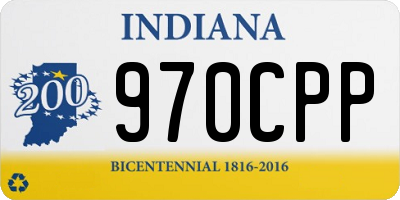 IN license plate 970CPP
