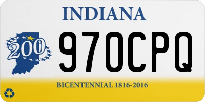 IN license plate 970CPQ