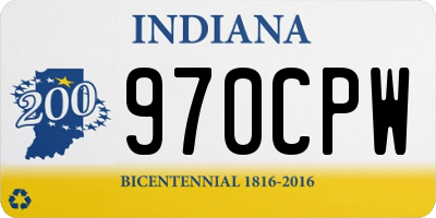 IN license plate 970CPW