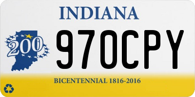 IN license plate 970CPY