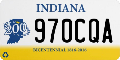 IN license plate 970CQA