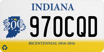 IN license plate 970CQD