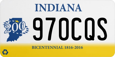 IN license plate 970CQS
