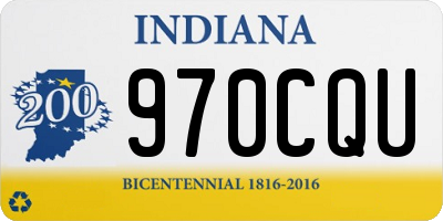 IN license plate 970CQU