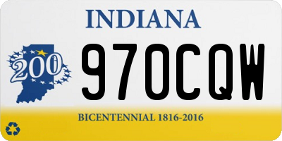 IN license plate 970CQW