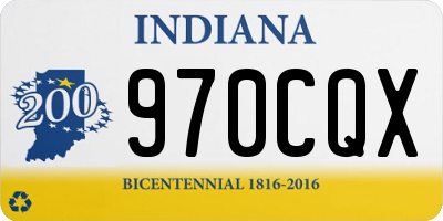 IN license plate 970CQX