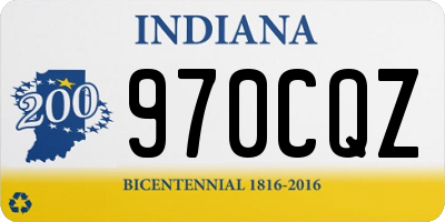 IN license plate 970CQZ