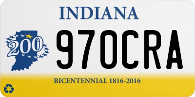IN license plate 970CRA