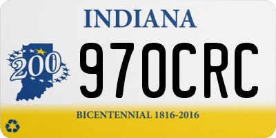 IN license plate 970CRC
