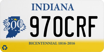 IN license plate 970CRF