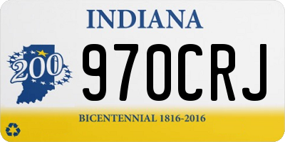 IN license plate 970CRJ