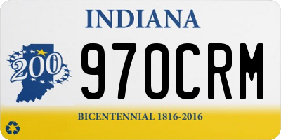 IN license plate 970CRM