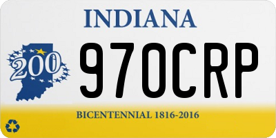 IN license plate 970CRP