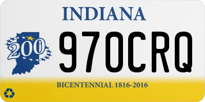 IN license plate 970CRQ