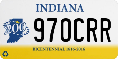 IN license plate 970CRR