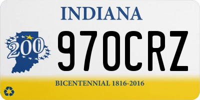 IN license plate 970CRZ