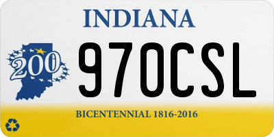 IN license plate 970CSL