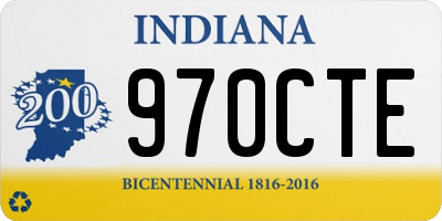 IN license plate 970CTE