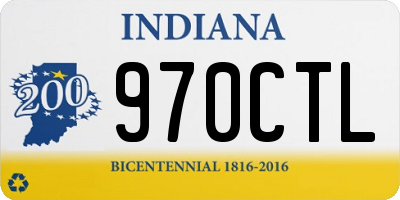 IN license plate 970CTL