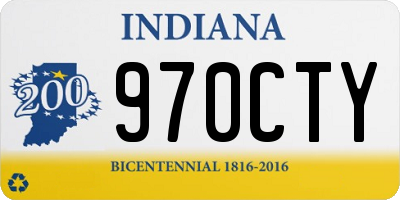 IN license plate 970CTY