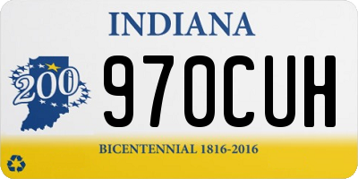 IN license plate 970CUH