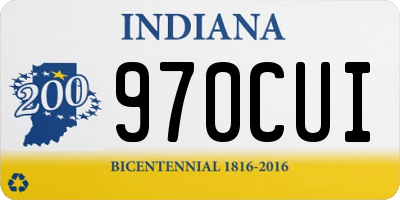 IN license plate 970CUI