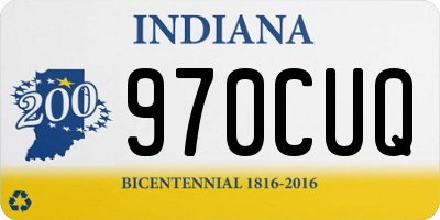 IN license plate 970CUQ