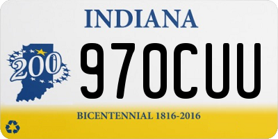 IN license plate 970CUU