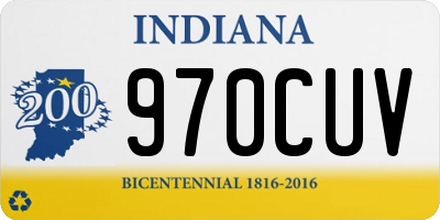 IN license plate 970CUV