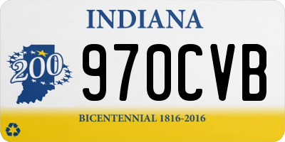 IN license plate 970CVB