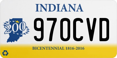 IN license plate 970CVD