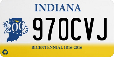 IN license plate 970CVJ
