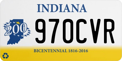 IN license plate 970CVR