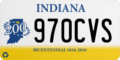 IN license plate 970CVS