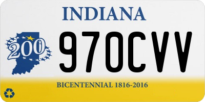 IN license plate 970CVV