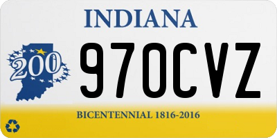 IN license plate 970CVZ