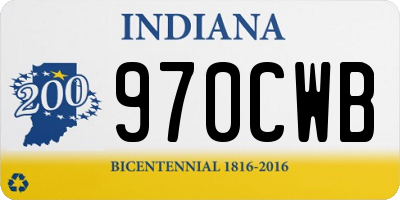 IN license plate 970CWB