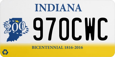 IN license plate 970CWC