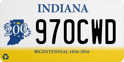 IN license plate 970CWD