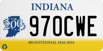 IN license plate 970CWE