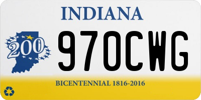 IN license plate 970CWG