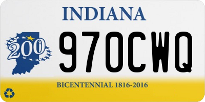 IN license plate 970CWQ