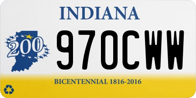 IN license plate 970CWW