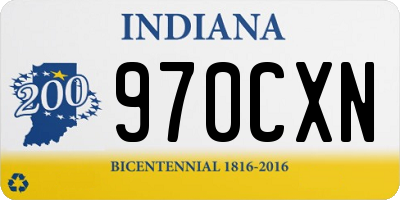 IN license plate 970CXN