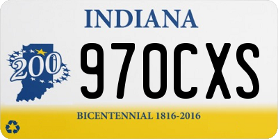 IN license plate 970CXS