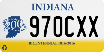 IN license plate 970CXX
