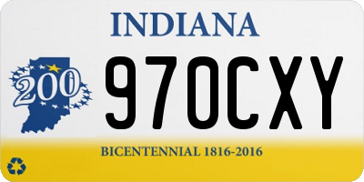 IN license plate 970CXY