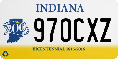IN license plate 970CXZ